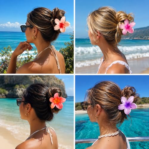 Vigorpace 6 Pack Flower Hair Claw Clips for Women & Girls