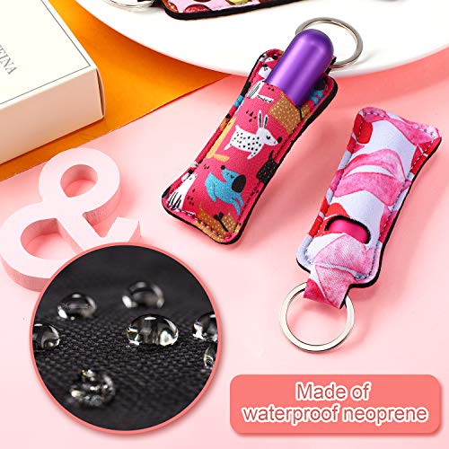 Frienda 12-Pack Lipstick Holder Keychain with Neoprene Sleeve