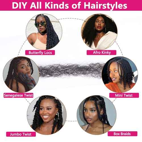 30 Inch Marley Twist Braiding Hair Ombre Brown Marley Hair Crochet Braids 8 Packs Pre-Separated Springy Afro Kinky Twist Hair for Black Women Long Braiding Hair for Crochet Locs Braids T30#