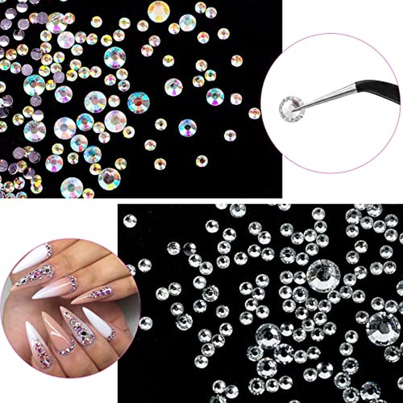 3348 Rhinestones Nail Art Kit with Glue & Tools