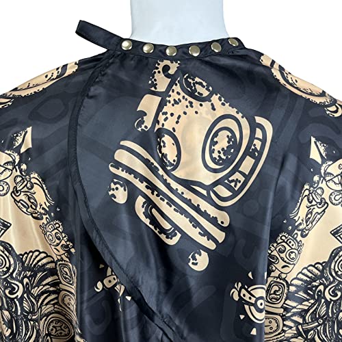 Pelocapa Barber Cape with Copper Snap Closures – 63" x 56"
