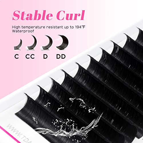 TDANCE Easy Fan Lash Extensions 0.07mm D Curl 14-19mm
