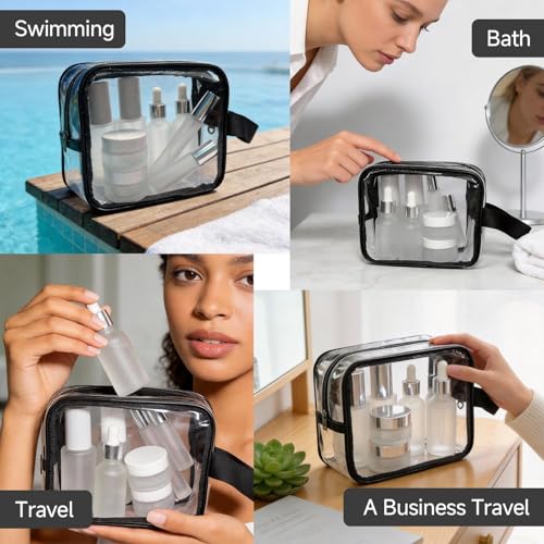 18Pc Glass Travel Bottles Set - TSA Approved, Frosted White