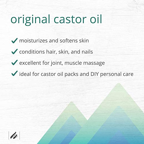 Home Health Original Castor Oil,Promotes Healthy Hair And Skin,Natural Skin Moisturizer - Pure,Cold Pressed,Non-GMO,Hexane-Free,Solvent-Free,Paraben-Free,Vegan - 32 fl oz,(Pack of 2)