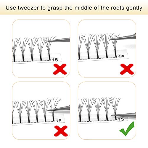 6D Volume Premade Eyelash Extensions 10mm D Curl 0.07