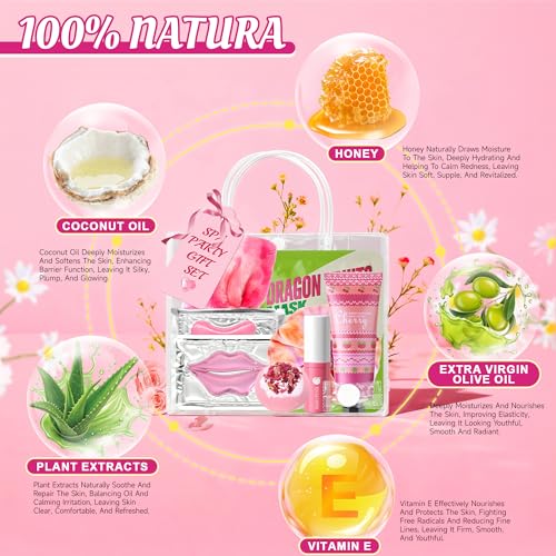 136 PCS Party Favors Bags for Eye Mask Lip Balm Hand Cream & Face Mask Skincare, Foot Spa Bath Bomb & Headband, Bachelorette Party, Retirement Graduation, Friendship, Sister & Birthday Gifts for Women