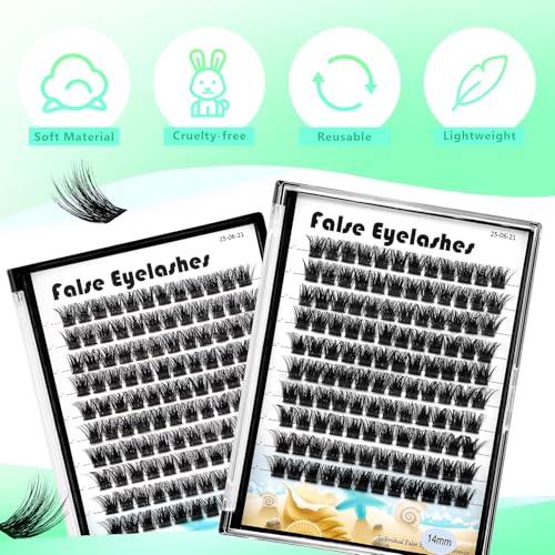 D Curl Cluster Eyelashes 12mm - 120 Pcs Volume Lash Extensions