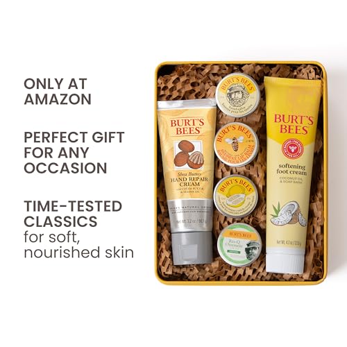 Burt's Bees Classics Gift Set - 6 Natural Skin Care Products in Tin