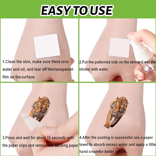 200+ Realistic Wildlife Animal Temporary Tattoos