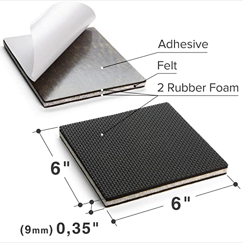 X-PROTECTOR Non Slip Furniture Pads – 4 PCS Premium Furniture Grippers 6"! Best SelfAdhesive Rubber Feet Furniture Feet – Ideal Non Skid Furniture Pad Floor Protectors – Keep Furniture in Place!