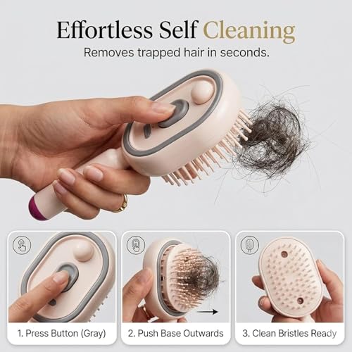 Rechargeable Electric Spray Hair Detangler Brush for Frizz Control