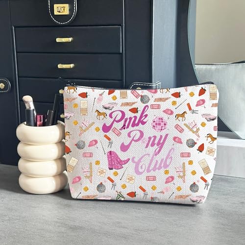 WCGXKO Music Lover Gift Pink Makeup Bag Singer Fans Gift Song Lyrics Music Concert Travel Cosmetic Pouch (Pink Bag)