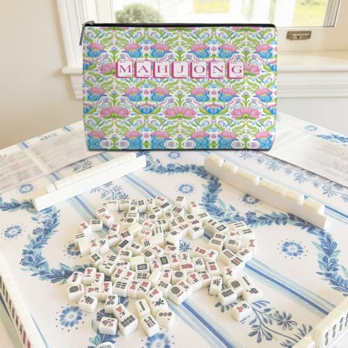 Mahjong Tile Bag Pink Tulip | American Mahjong Storage Case