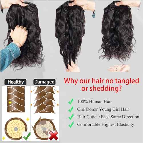 12A Body Wave Bundles Human Hair 24 Inch Brazilian Jet Black Bundles Human Hair Extensions