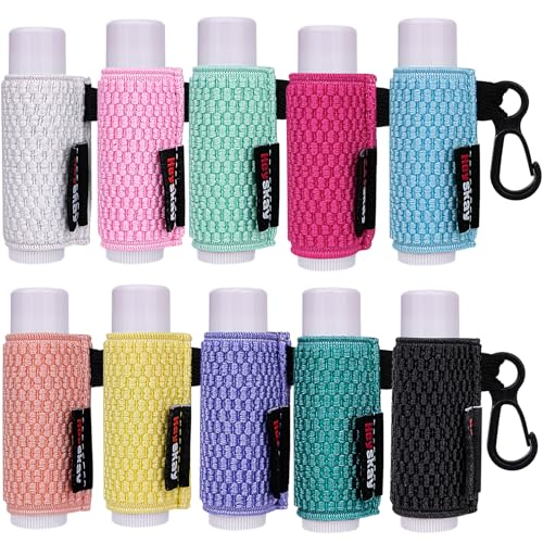 HEYSKAY Lip Balm Holder Keychain Clips Set (10-Pack)