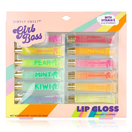 EXPRESSIONS 12pc Clear Lip Gloss Pack with Vitamin E