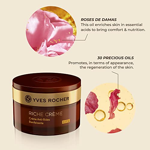 Yves Rocher Comforting Anti-Wrinkle Riche Cr?me (Night) | Soften & Smooth Skin | 1.7 fl oz