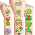 96 PCS Plant Temporary Tattoos for Kids | Waterproof Nature Party Favors