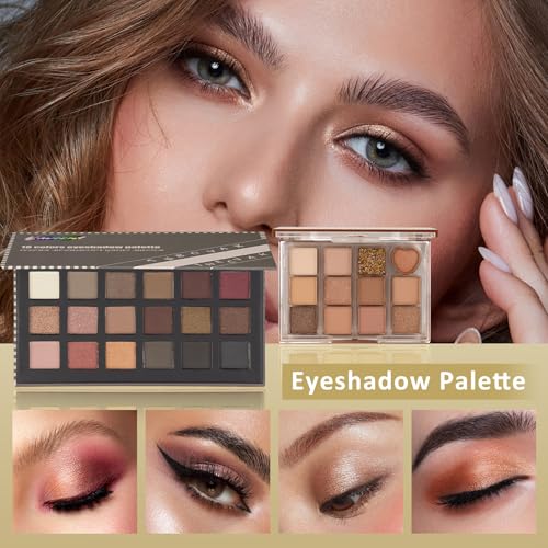 KAVCENT Complete Makeup Kit for Teens & Women - 18 Colors