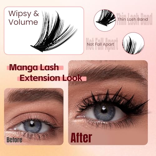 FADVAN Lash Clusters 8-16mm D Curl Volume Eyelash Extensions