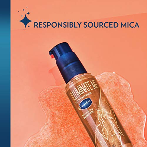 Vaseline Illuminate Me Shimmering Body Oil Created for Melanin Rich Skin & Illuminate Me Body Butter Whipped Body Butter Created For Melanin Rich Skin Provides 11 oz