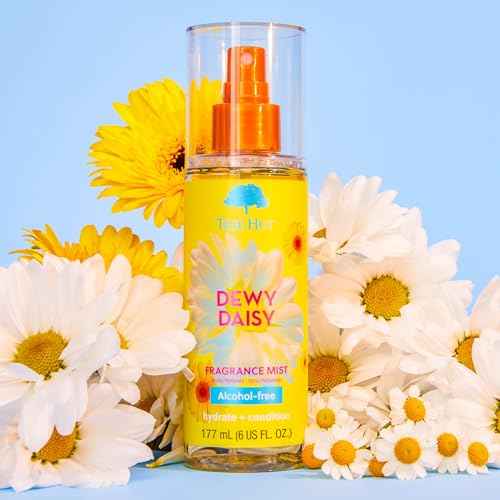 Tree Hut Dewy Daisy Gift Set, Exfoliating Body Scrub & Hydrating Body Spray, Skin Care Bundle, Holiday Gift & Stocking Stuffer, 18 & 6 fl oz