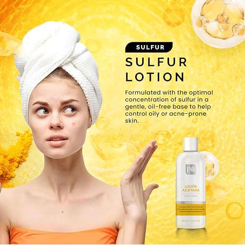 Pili Sulfur Lotion ? Helps Control Oily Skin & Reduce Shine ? Lightweight Face & Body Skincare ? Fast-Absorbing & Non-Greasy Formula ? 4.2 fl. oz. (Pack of 2)
