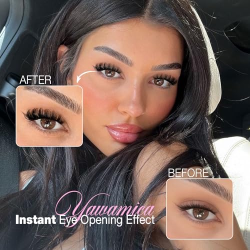 Yawamica Russian Volume 3D Wispy Lashes D Curl 8 Pairs