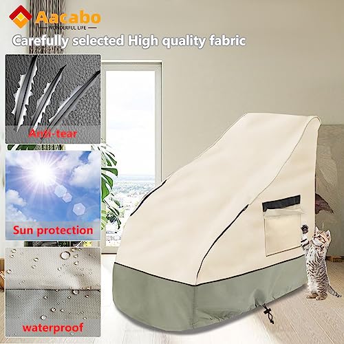 Massage Chair Cover 600D Oxford Cloth Full Body Shiatsu Massage Chair Protective Cover with Drawstring Waterproof Dustproof