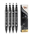 2-in-1 Stamp Eyeliner Pen 4 PCS Waterproof Eyeliner, Smudge-Proof Winged Liner Stamps for Beginners, Quick & Precise Cat Eye Makeup Suitable for the Pursuit of Delicate of Women