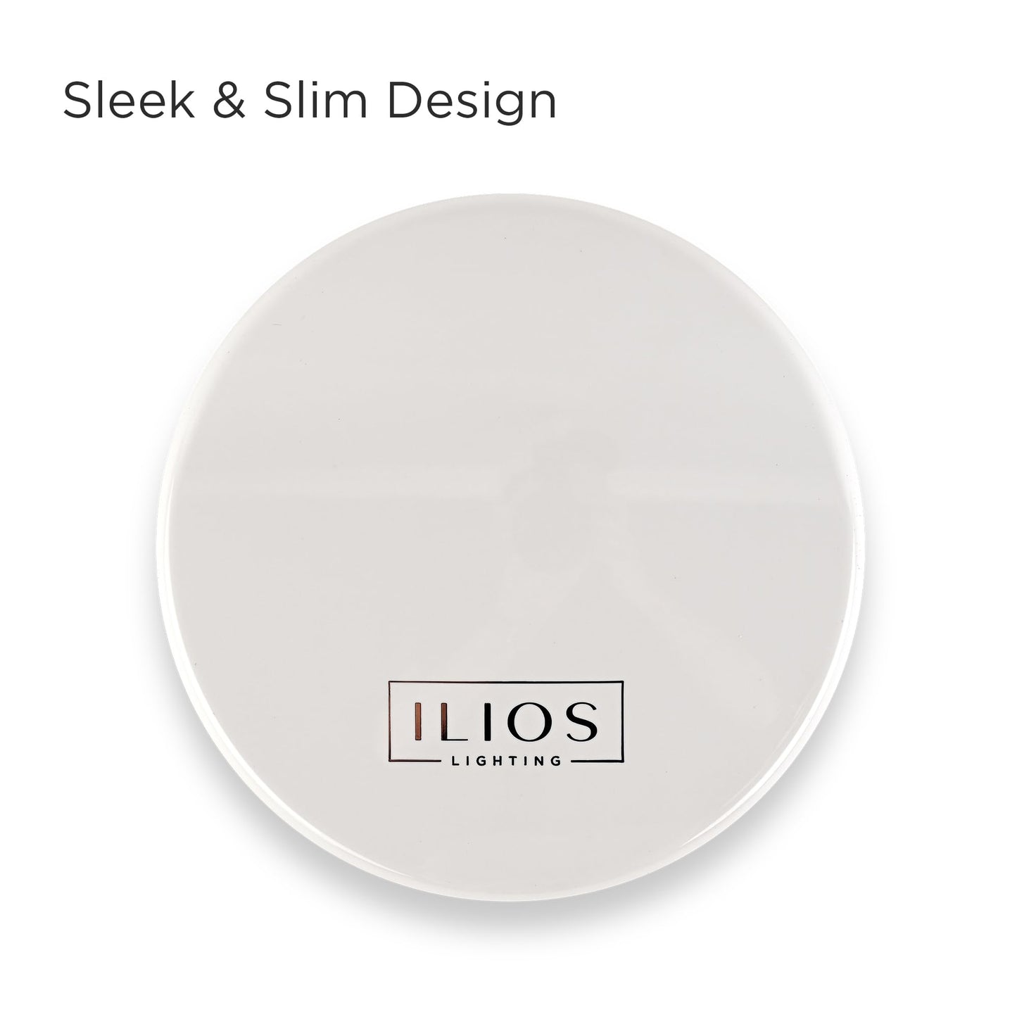 Ilios Lighting LED Compact Mirror with Light and 1x and 10x Magnifying Mirror in 5-inch mini Size Ideal for Trave