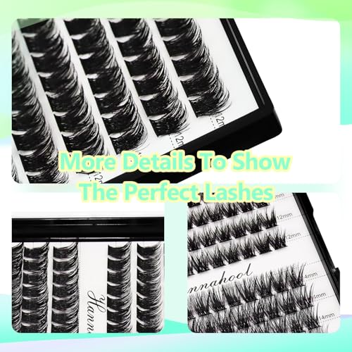 Mixed Size Cluster Eyelashes Kit - 12 Rows Individual Lash Extensions