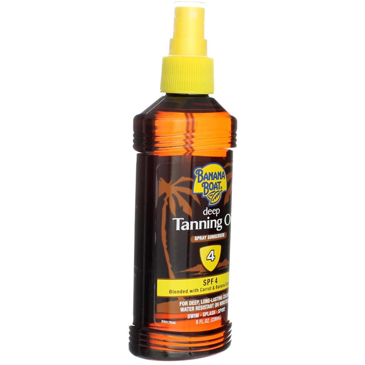 Banana Boat Deep Tanning Spray with Coconut Oil SPF 4, 8 Ounces each (Value Pack of 5)