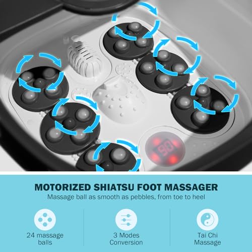 Collapsible Electric Foot Spa with Heat & Shiatsu Massage