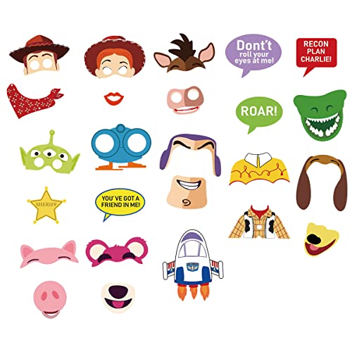 25-Piece Cartoon Story Photo Booth Props for Birthday Parties