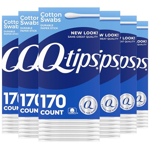 Q-tips Original Cotton Swabs 170 Count Pack of 6 - Multi-use Beauty, Personal Care & Household