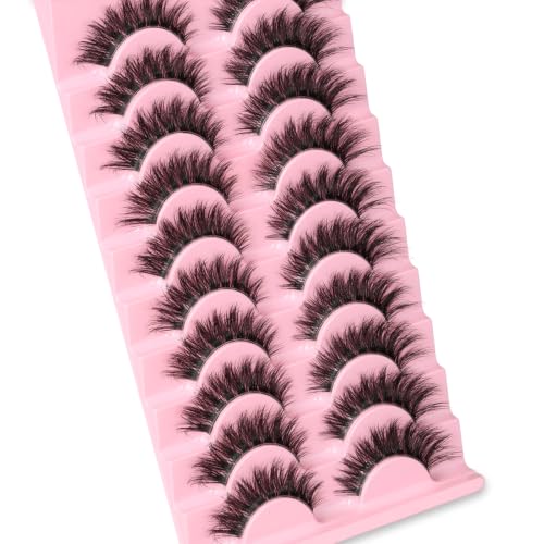 Cat Eye False Eyelashes Wispy 10 Pairs Pack
