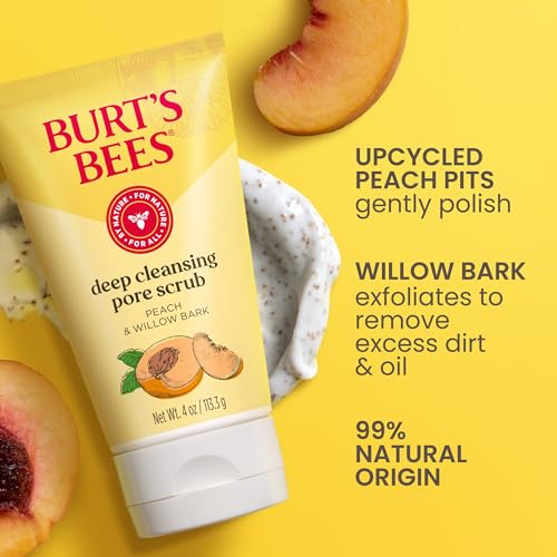 Burt's Bees Deep Cleansing Pore Scrub Peach Willow Bark 4oz