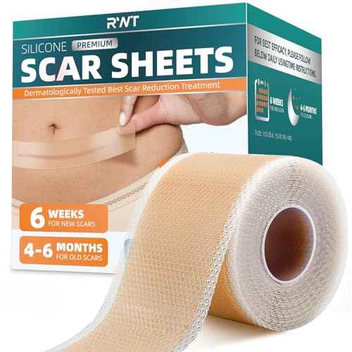 Silicone Scar Tape - 120" x 1.6" Roll - 3M, Extra Long Scar Sheets Medical Grade Reusable Scar Removal for Surgical Scars, C-Section, Tummy Tuck, Keloid and Acne