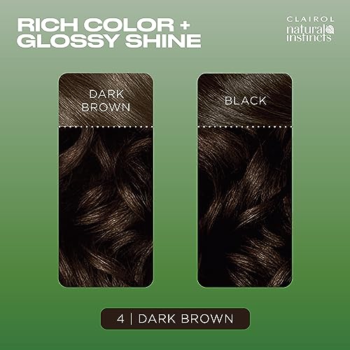 Clairol Natural Instincts Demi-Permanent Hair Dye Dark Brown 3-Pack, 5.85 Fl Oz Each