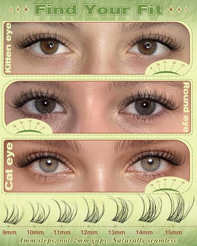 Wispy Lash Clusters 9-15mm D Curl Eyelash Extensions 120pcs