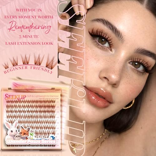 Brown Wispy Lash Clusters 8-16mm - Soft Individual Eyelashes
