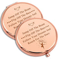 2 PCS Gymnastics Lover Gifts Encouragement Gift Compact Makeup Mirror Gymnastics Gifts Gymnast Inspirational Gift for Women Folding Makeup Mirror for Gymnasts Team Christmas Birthday