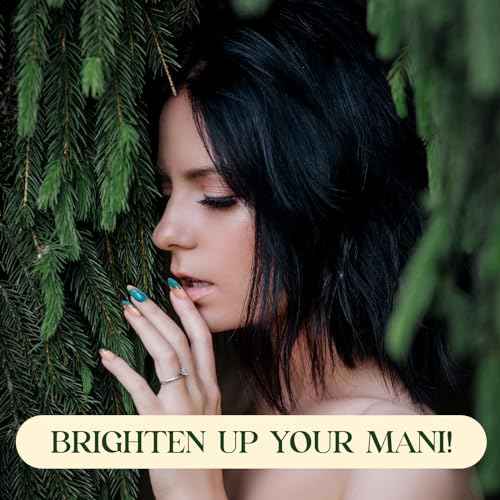 Beetles Green Gel Nail Polish Set - Boundless Forest Dark Green Gel Polish, 6 Colors Soak Off Uv LED Nail Lamp Gel Nail Kit Home DIY Manicure Nail Salon