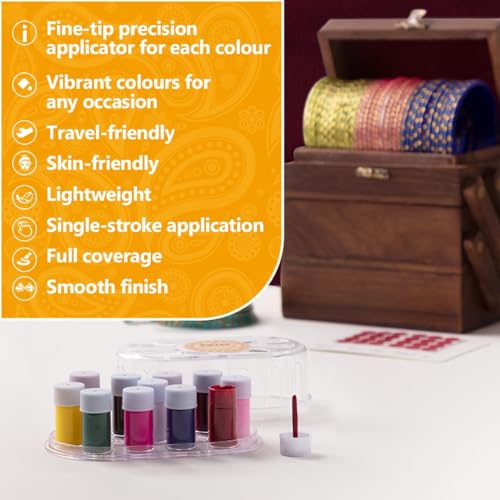 Liquid Kumkum Bindi: 11 Colors 1.5g Each by Eyetex