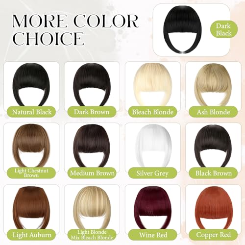 French Ash Blonde Clip-In Bangs Hair Extensions for Women