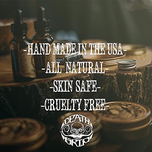 THE VINTAGE GROOMING CO. Bare Bones Medium Hold Mustache Wax, Night Fury Mustache Wax Remover Oil, and Comb Set