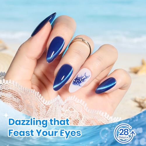 Beetles Liberty Blue Cat Eye Gel Polish Set - 6 Colors