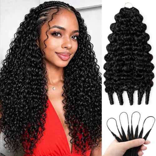 Burmese Curly Crochet Hair 18inch - Miracle Knots for Black Women