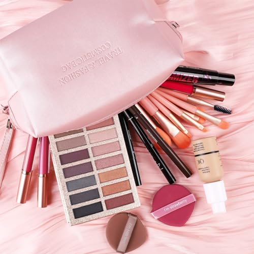 Makeup Kit Sets for Teens Women Full Kit with Bag,All in One Make-Up Gift Set Including 20 Colors Neutral Eyeshadow Palette,Lip Glosses,Eyeliner,Mascara,Eyebrow Pencil,Foundation,Brushes & More Kits